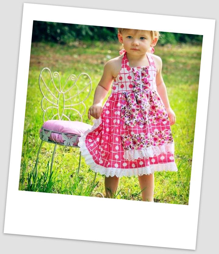 Sewing Pattern for Apron Dress, Ages 12 months to 10 years, Beginner Level
