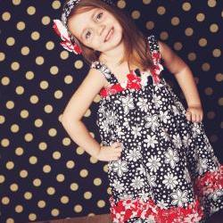 Kanzashi Summer Dress, Girls Sewing pattern, Pattern Pdf- 2 to 10 years,  For beginners 