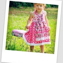 Sewing Pattern for Apron Dress, Ages 12 months to 10 years, Beginner Level